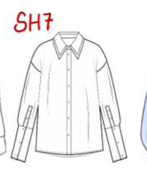 Double-collared Shirt in Linen Tencel- SH7