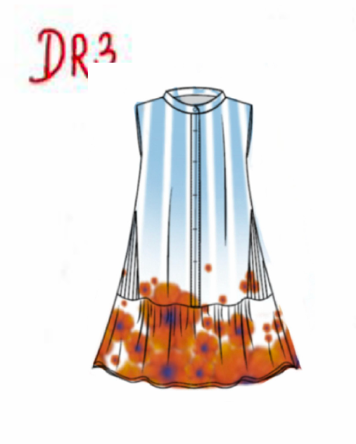 Oversized Mini dress in Cotton-DR3