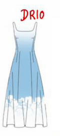 Ombre Panelled Long Dress in Linen